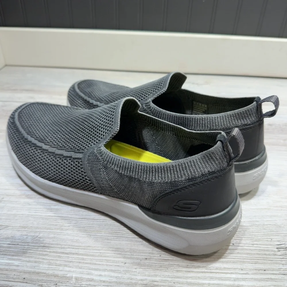Skechers Lattimore - Warner Sneaker Mens US 12 Charcoal Slip On Casual Shoes